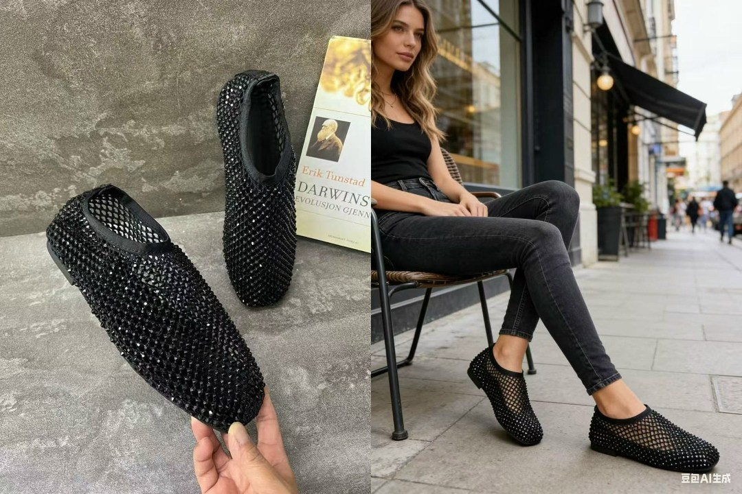 туфли на плоской подошве, на плоской подошве,балетки,женская ,модная