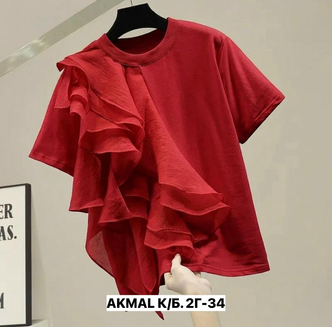 блузка с оборками,футболка с оборками,женская блузка с рюшами,блузка модная,блузка женская нарядная