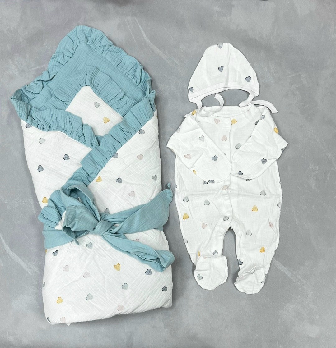 комплект на выписку муслиновый лето,комплект на выписку,конверт на выписку для новорожденного комплект,комплект на выписку новорожденного,комплект на выписку муслиновый