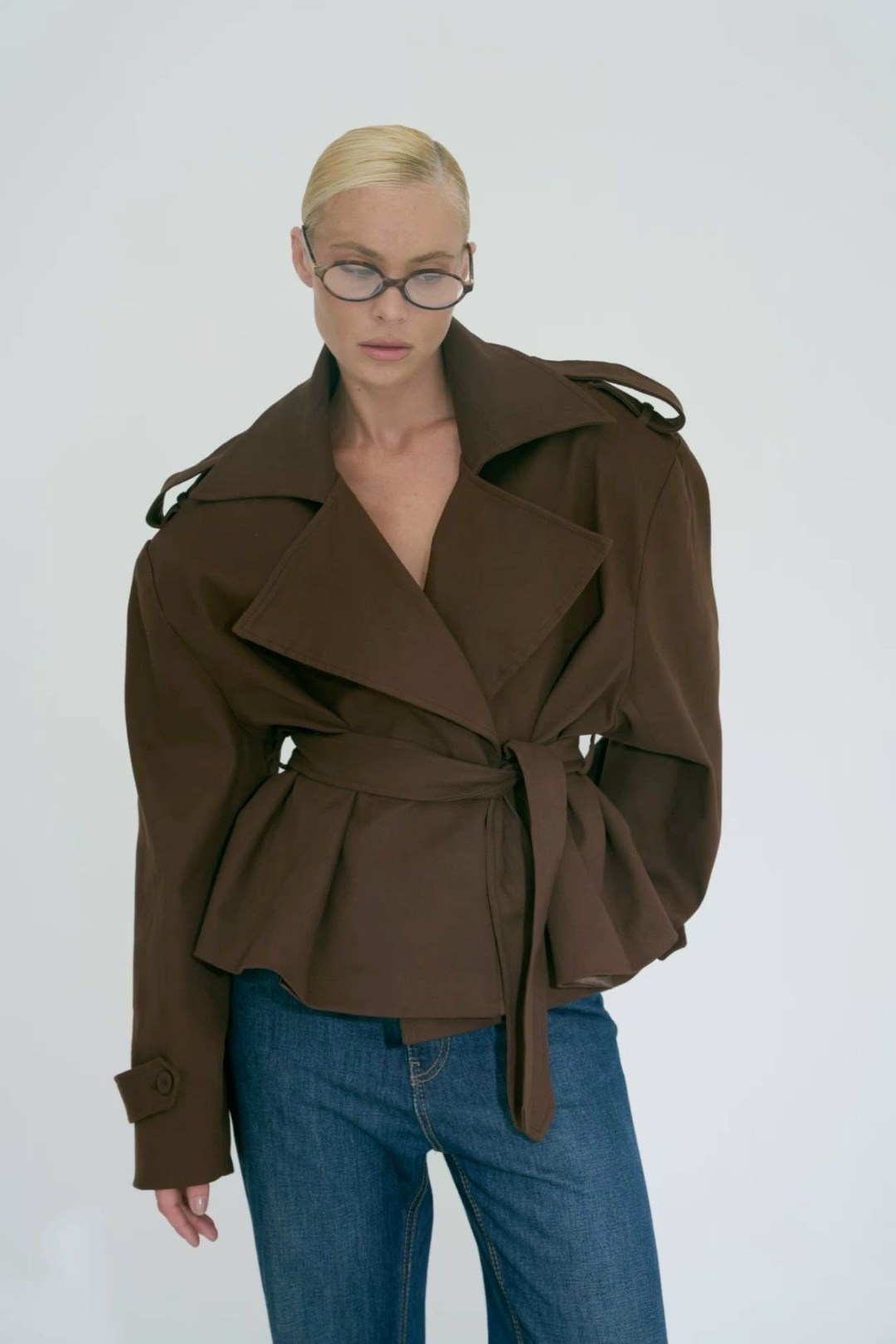 пальто асимметрия,тренч с поясом,плащ женский,куртка женская,женский тренч