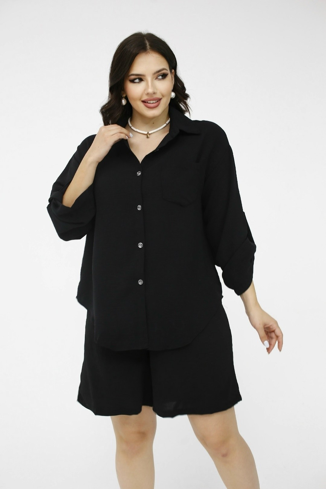костюм женский черный,блуза рубашечного кроя,женские костюмы,летние костюмы,женский костюм двойка