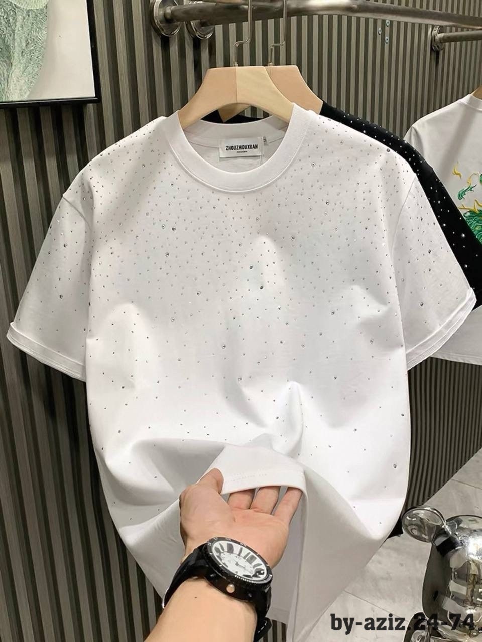 футболки женские мужские,мужские футболки с заклепками,летние модные мужские футболки оверсайз со стразами,модные мужские футболки
