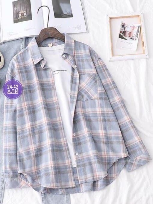 рубашка женская в клетку,повседневная рубашка в клетку,женская рубашка оверсайз в клетку,повседневная рубашка,клетчатая рубашка женская
