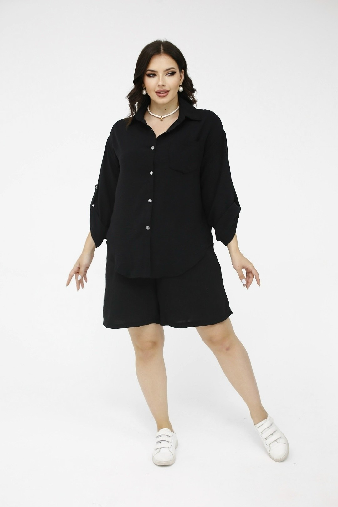 костюм женский черный,блуза рубашечного кроя,женские костюмы,летние костюмы,женский костюм двойка