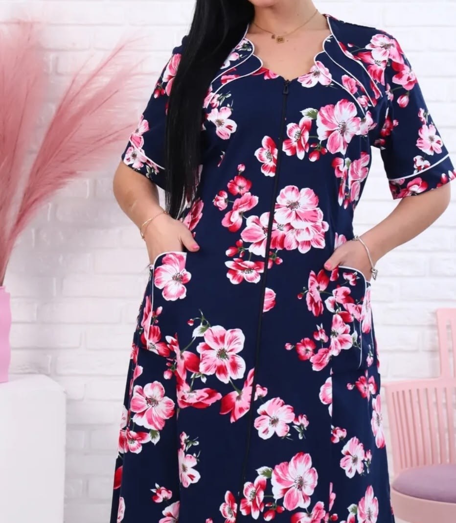 халат женский (модель 069),женский халат,халат женский большие размеры,халат трикотажный,халат домашний