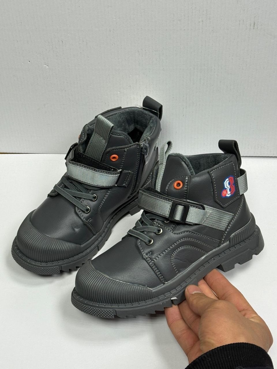 ботинки детские kapika 52447ук цв. серый р. 25,5,ботинки для мальчика,ботинки kapika для мальчика демисезонные,детские ботинки для мальчика,ботинки детские