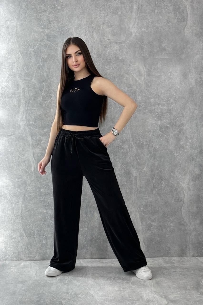 брюки велюровые широкие с высокой посадкой,женские брюки палаццо,брюки широкие велюровые с высокой посадкой banvanshop,широкие велюровые брюки палаццо s-style 204313934,брюки велюровые широкие палаццо