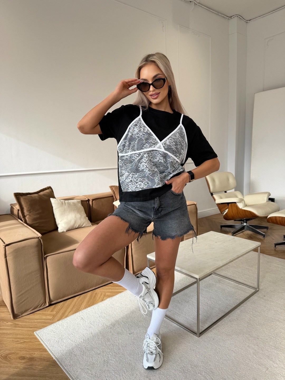 повседневные шорты,футболка с кружевами,футболки женская,шорты бриджи