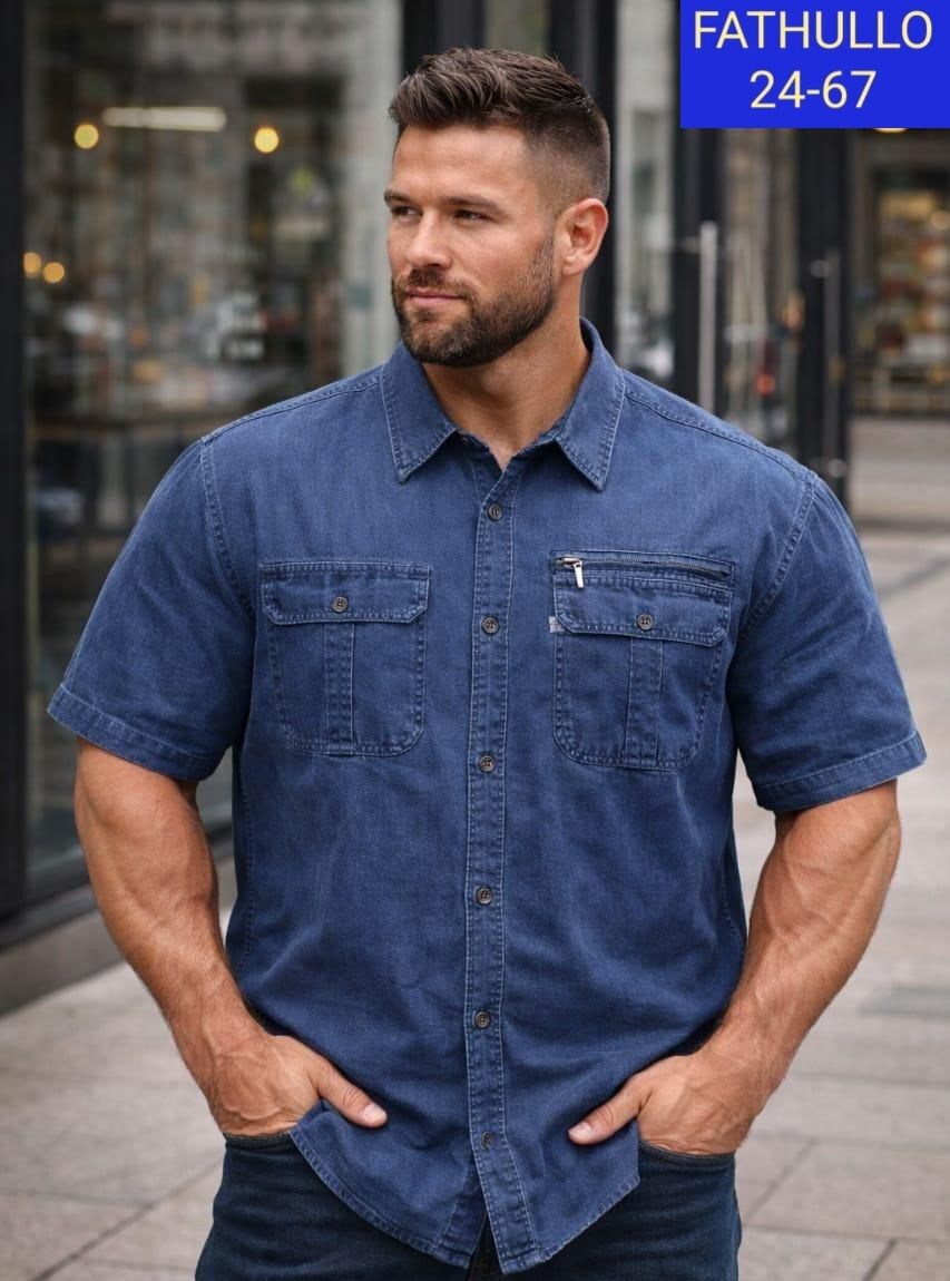 рубашка мужская с короткими рукавами,джинсовые рубашки мужские,повседневная рубашка,рубашка мужская большие размеры,рубашка