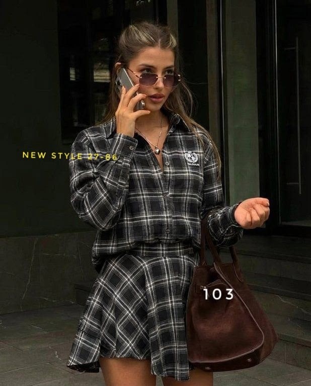 костюм в клетку,платья в клетку,женские костюмы с юбкой,костюм с юбкой и рубашкой в клетку,костюм с юбкой