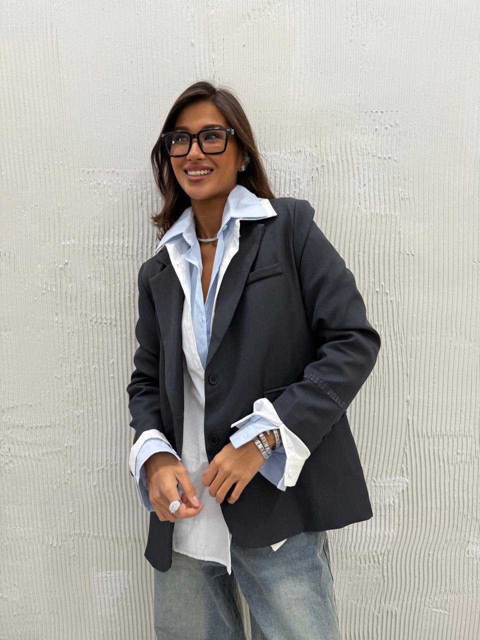 пиджак оверсайз удлинённый la'wish,пиджак,пиджак оверсайз,женский пиджак,пиджак прямого кроя женский