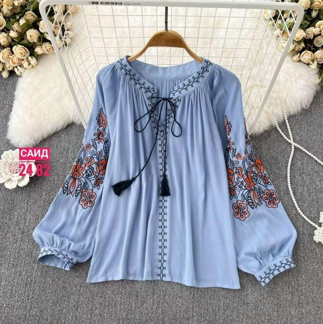 блузка в стиле бохо,женская блузка с вышивкой,блузка с вышивкой,блузка стильная,модная вышивка на блузках