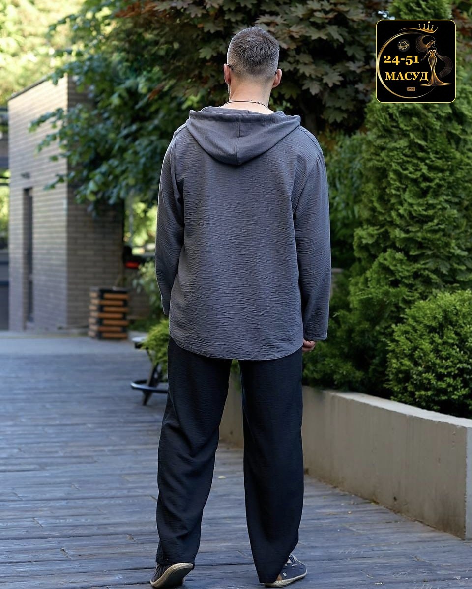 мужская льняная рубашка с капюшоном летняя,льняная рубашка с капюшоном,мужская рубашка с капюшоном,мужская рубашка с капюшоном лен,брюки бежевые вайкики льняные мужские