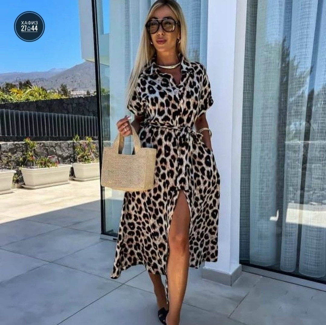 леопардовое платье рубашка туника пляжная cristal&co,женское платье макси с леопардовым принтом,платье леопардовое,платье женское леопардовое,платье леопард