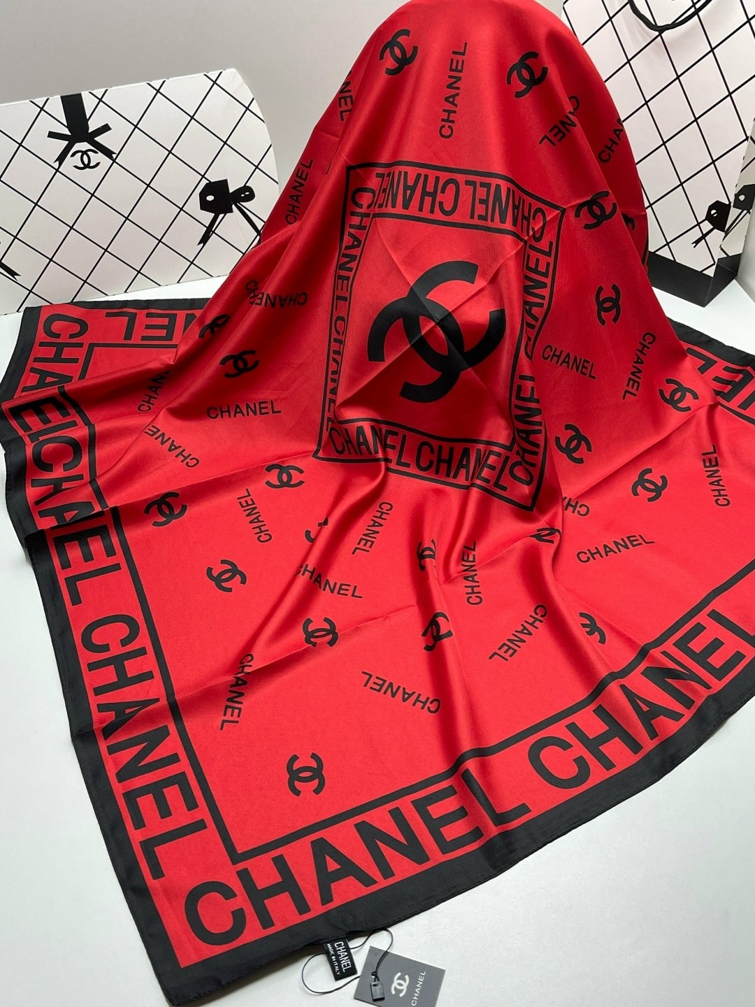 платок chanel,платок шанель черный,брендовый женский платок chanel replica,платки шанель,брендовый платок chanel