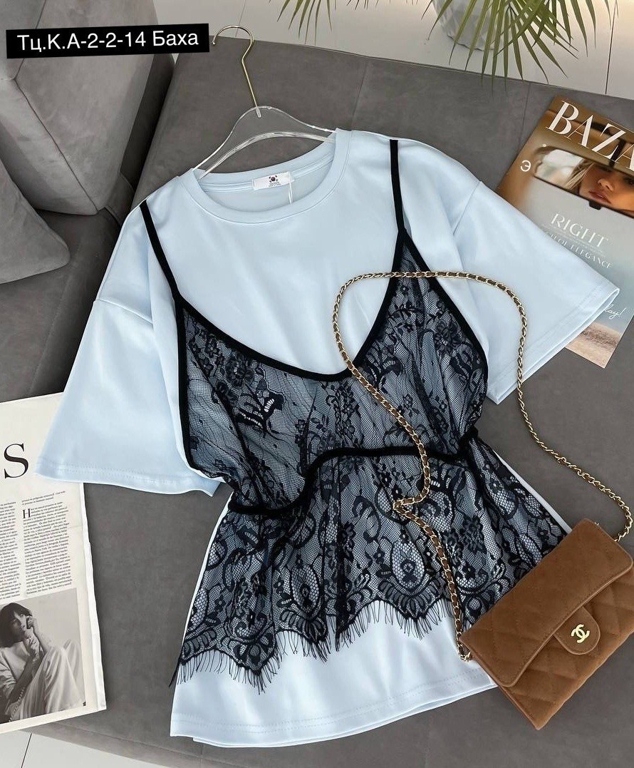майка с кружевами,футболки комплект,кружевная майка,кружевная футболка,топ с кружевом