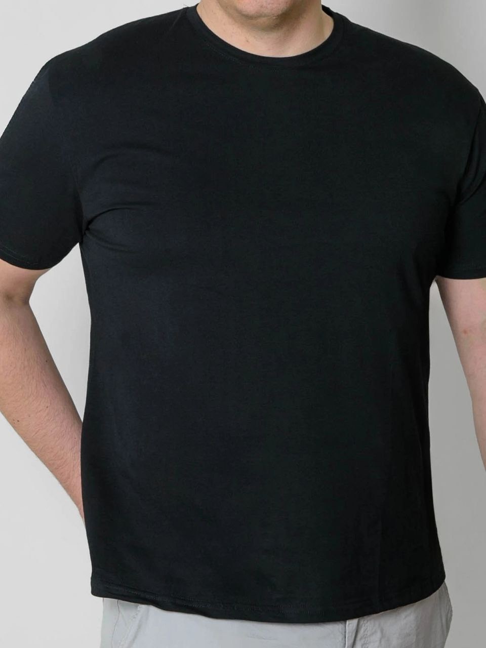 футболка базовая мужская,мужская футболка черная,мужская футболка,футболка черная,футболка мужская однотонная базовая хлопок черная