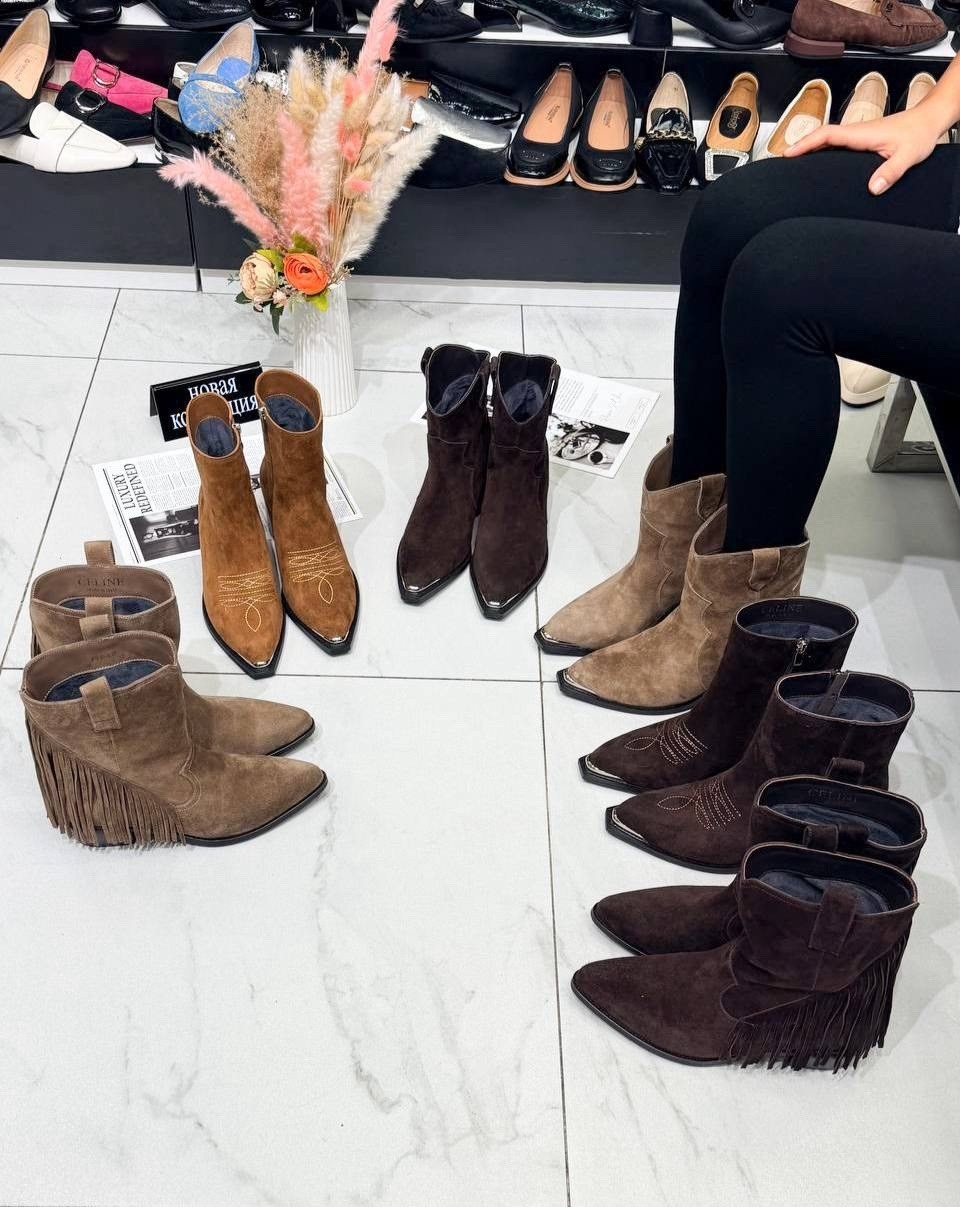 ,казаки осенние premiumshoes 258751177,казаки женские,ботильоны казаки,замшевые казаки