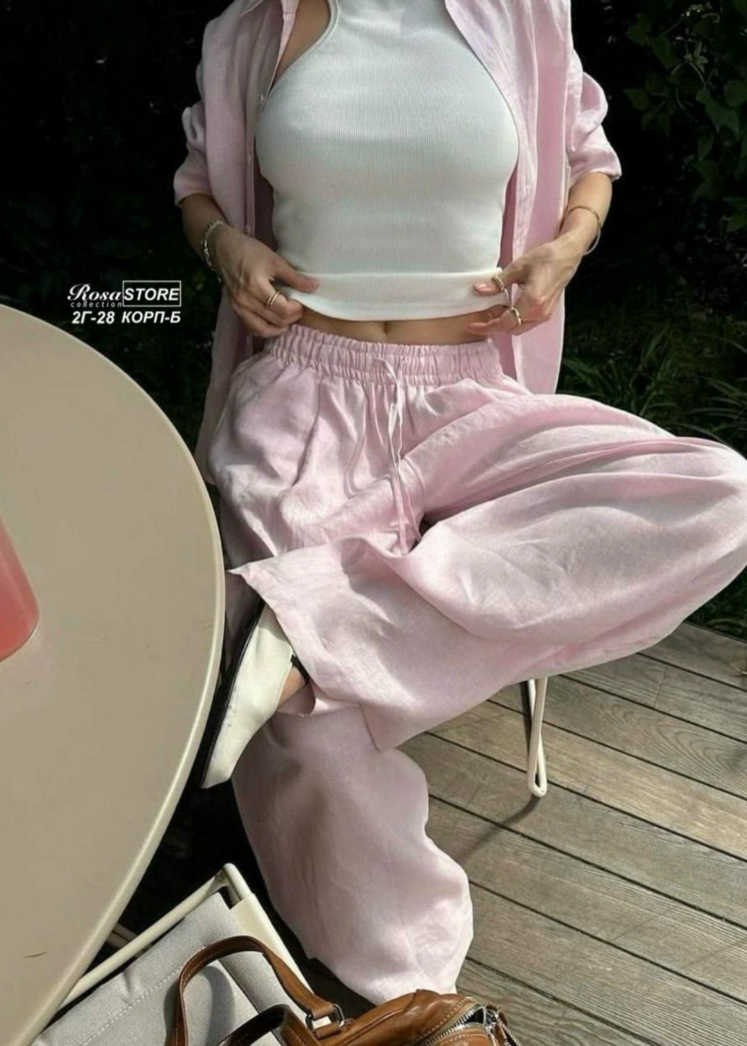 идеальный костюм изо льна: рубашка + брюки, lemon - l-xl,идеальный костюм изо льна рубашка + брюки lemon,костюм с брюками,летние брюки женские,широкие брюки