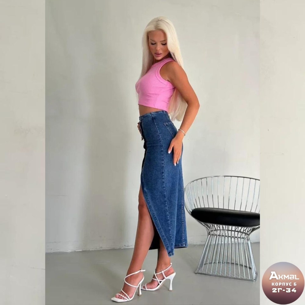 джинсовая юбка,юбка джинсовая женская,джинсовая юбка миди,юбка джинсовая миди с разрезам,джинсовая юбка с разрезами