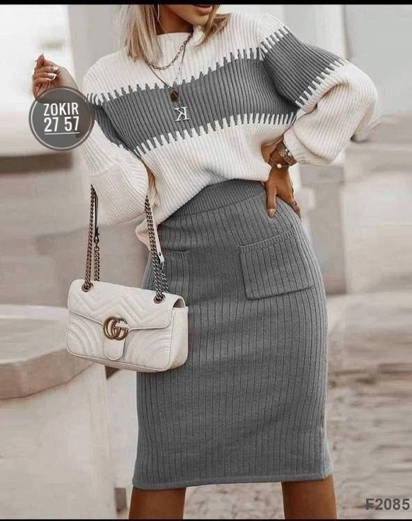 костюм трикотажный с юбкой,женский костюм вязаный,костюм с юбкой женский,вязаный костюм с юбкой,костюм женский юбка и джемпер ladyviki_shik