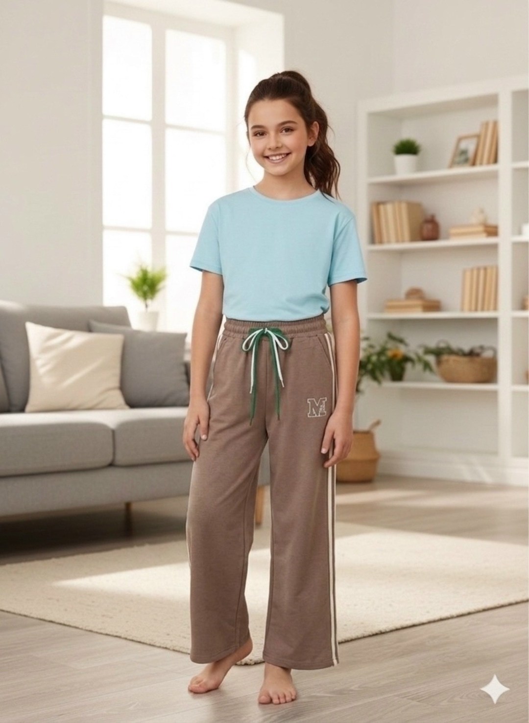 брюки палаццо для девочек,брюки для девочек,модные брюки,широкие брюки,спортивный брюки