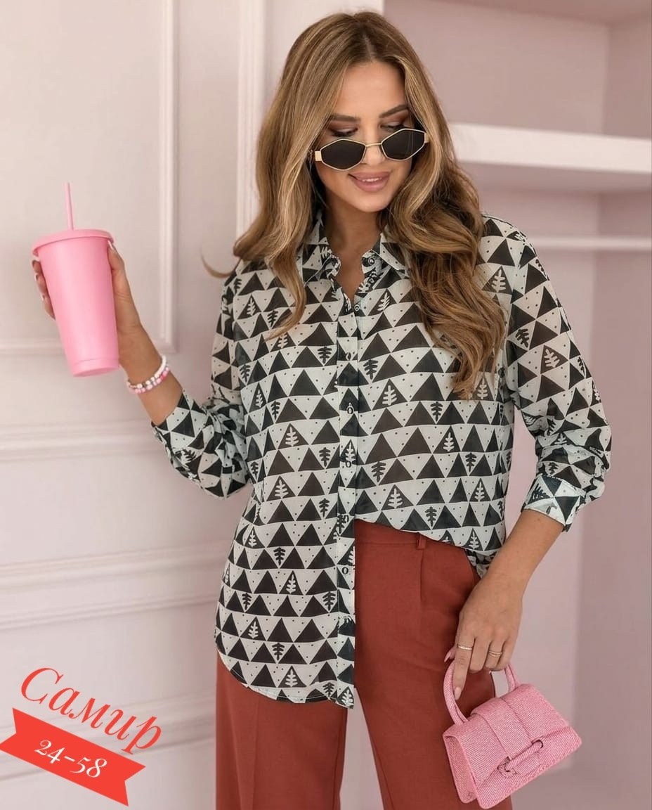блузка женская,рубашка женская,блузка с геометрическим принтом,повседневная блуза,стильная блуза