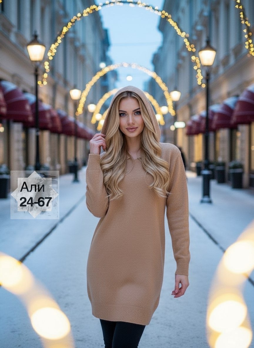 платье женской,платье трикотажное женское,платье теплое с капюшоном,трикотажное платье с капюшоном,платье из гладкого трикотажа