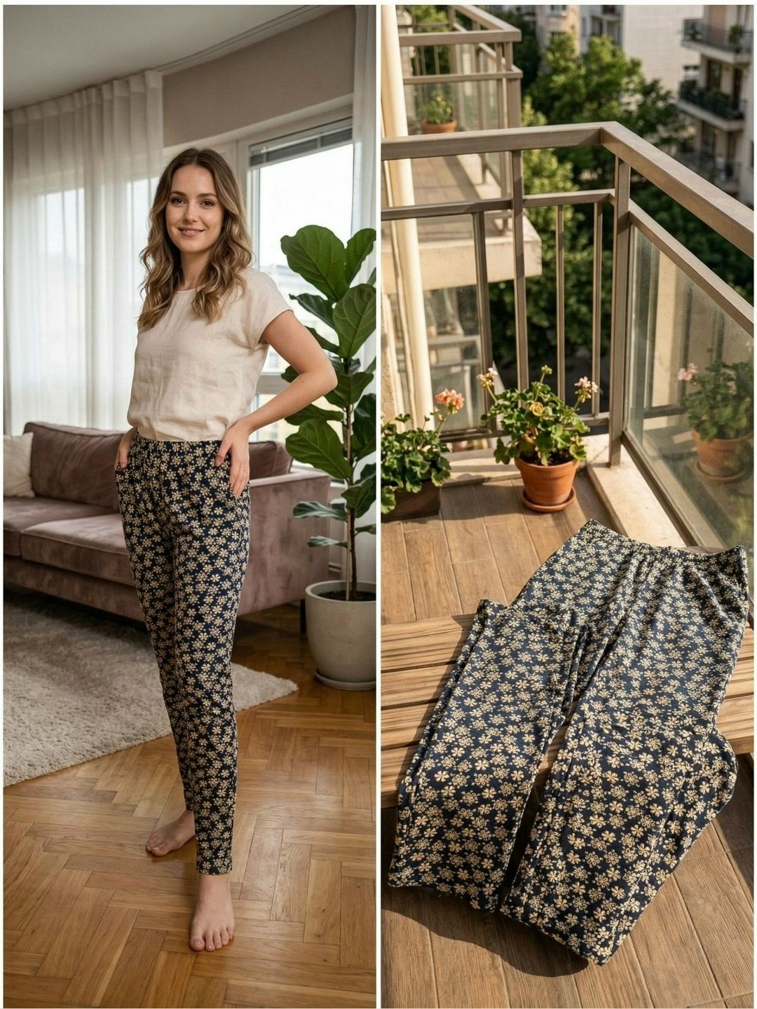 штаны пижамные хлопок лен,пижамные штаны,брюки для дома,женские домашние брюки,штаны женские домашние