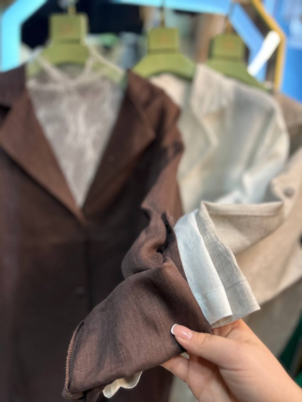 рубашка женская kinfolk clothes оверсайз коричневая l,,льняная рубашка,повседневный костюм,оверсайз рубашка