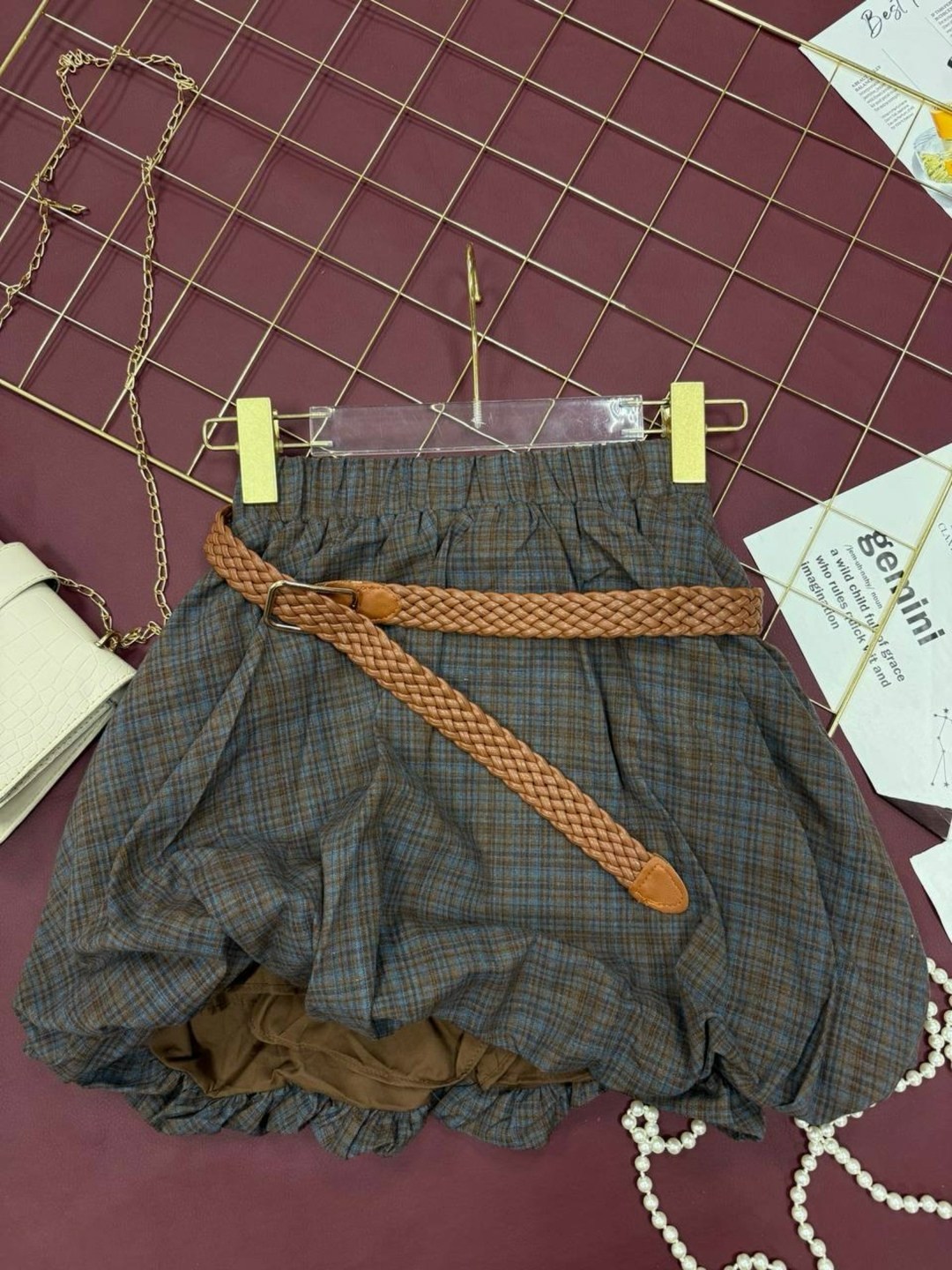 клетчатая юбка,демисезонная плиссированная юбка для девочек в клетку с ремнем на талии,юбка с поясом,юбка в клетку,клетчатая плиссированная юбка