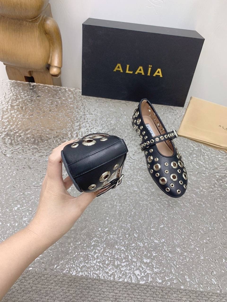 балетки alaia,,брендовые женские,туфли alaia,балетки кожаные