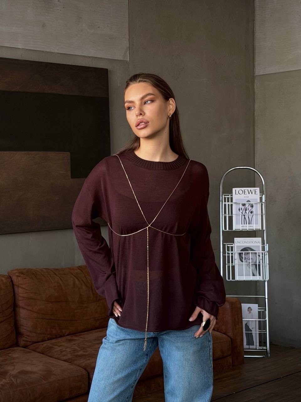 свитер с горлом оверсайз nadi bordo,кофта оверсайз,женская кофта,джемпер модный,лонгслив женская оверсайз