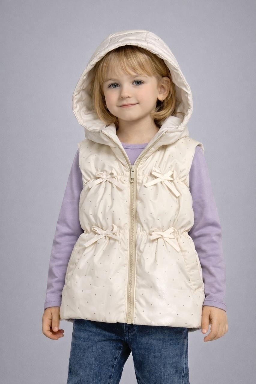 жилет детский,детская жилетка,жилет для девочек,жилет с капюшоном,жилетка демисезонная