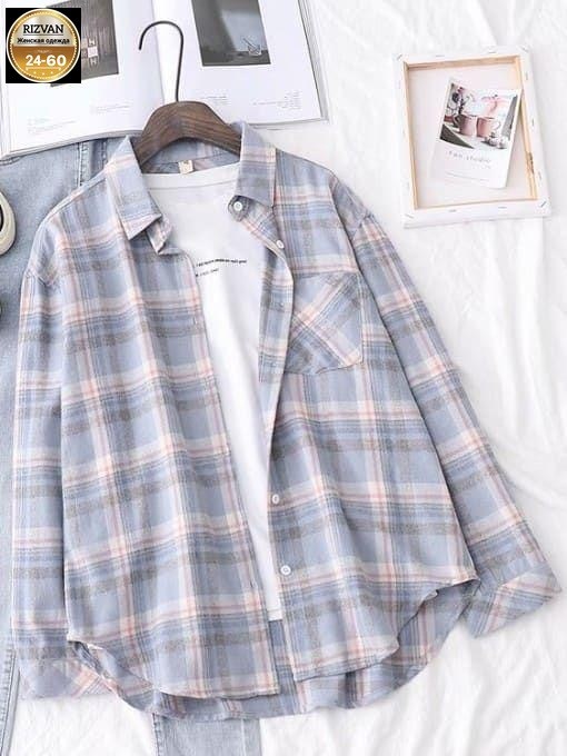 клетчатая женская рубашка,женская рубашка в клетку,клетчатая женская рубашка с длинным рукавом,рубашка женская оверсайз в клетку,клетчатая рубашка с длинным рукавом