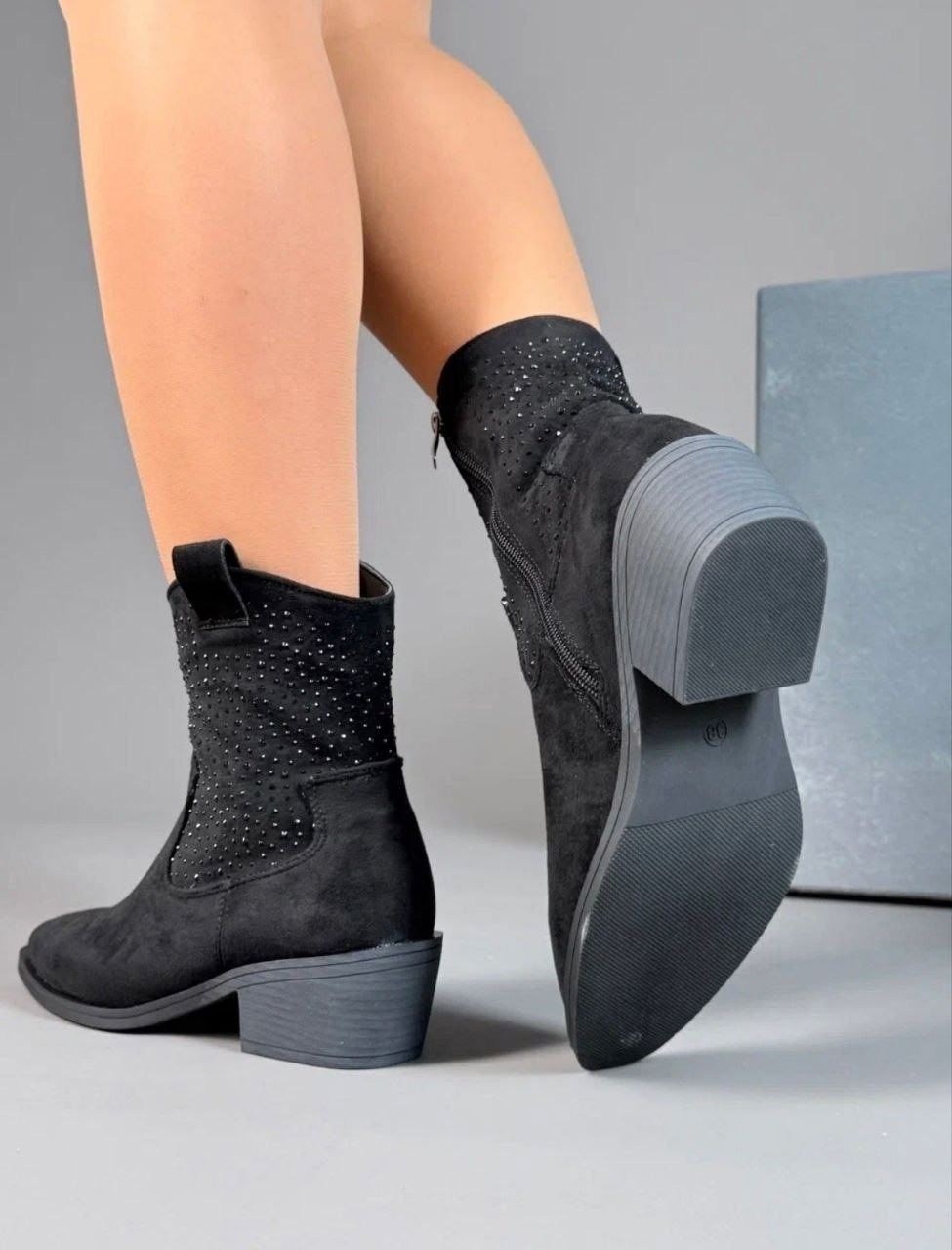 , женская,полусапоги,казаки женские,серые полусапожки женские