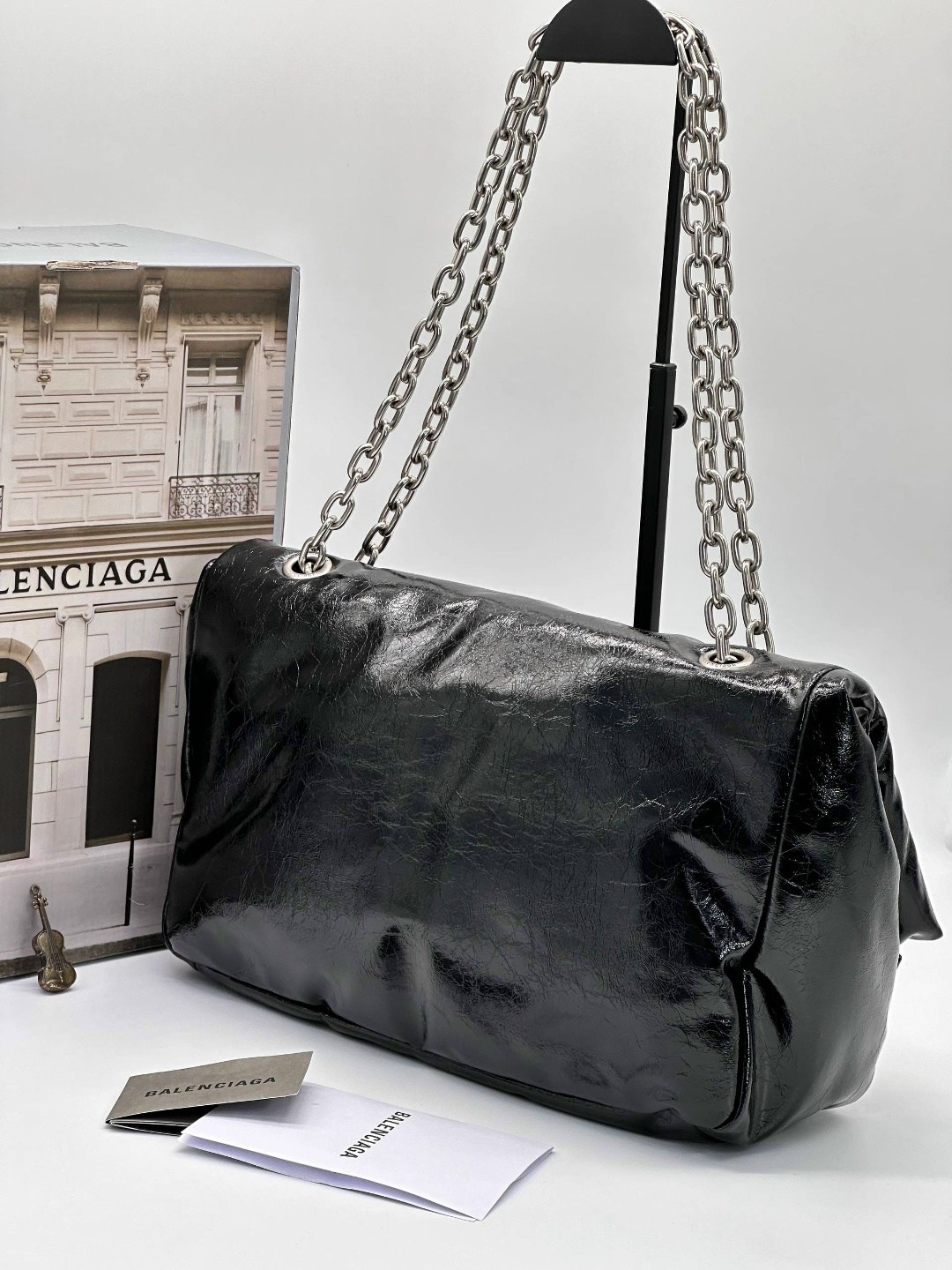 сумка женская balenciaga,сумка balenciaga,кожаная сумка через плечо monaco среднего размера balenciaga черный,баленсиага сумка,balenciaga черная кожаная сумка через плечо