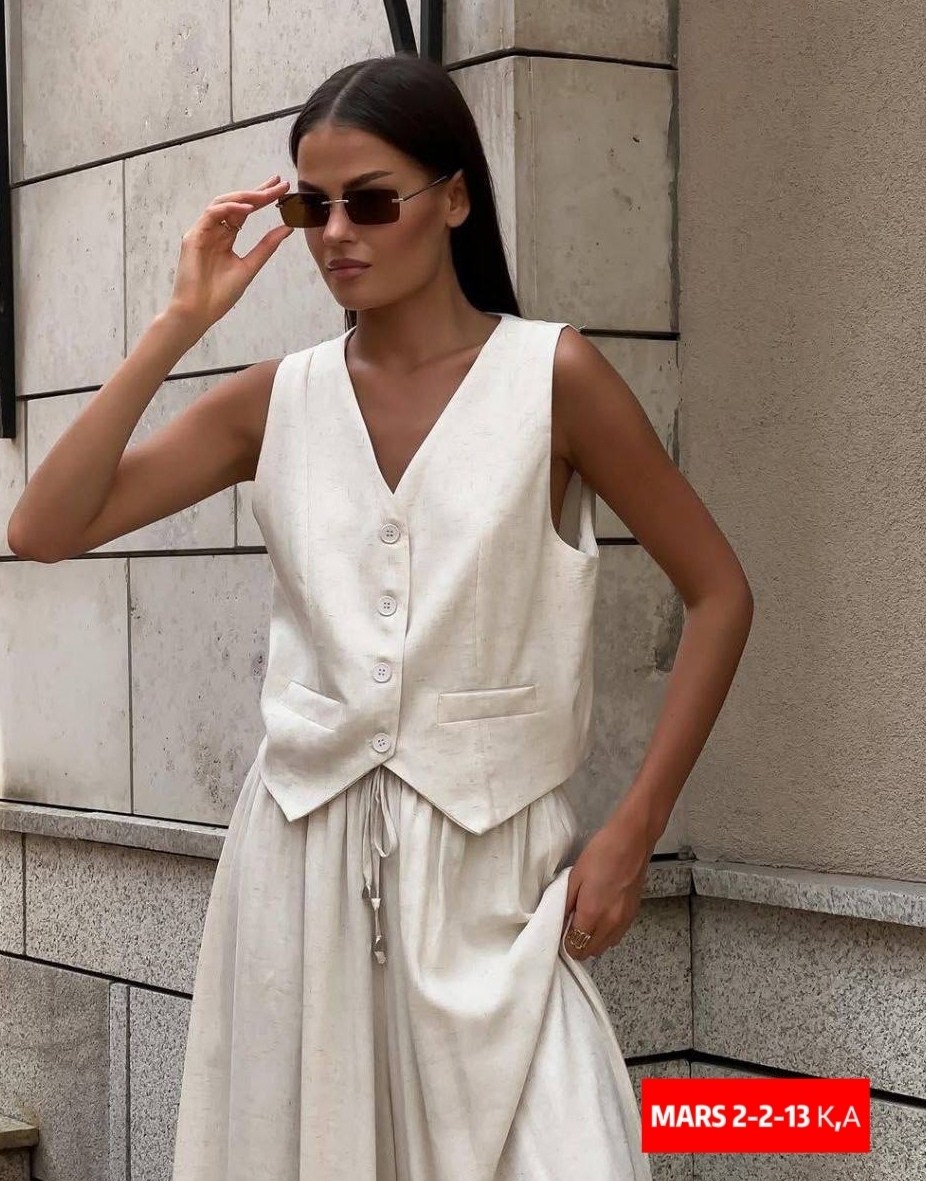 жилет льняной,брючный костюм с жилеткой женский льняной,льняной костюм,костюм льняной брючный с жилетом,костюм льняной брючный с жилетом цвет бежевый