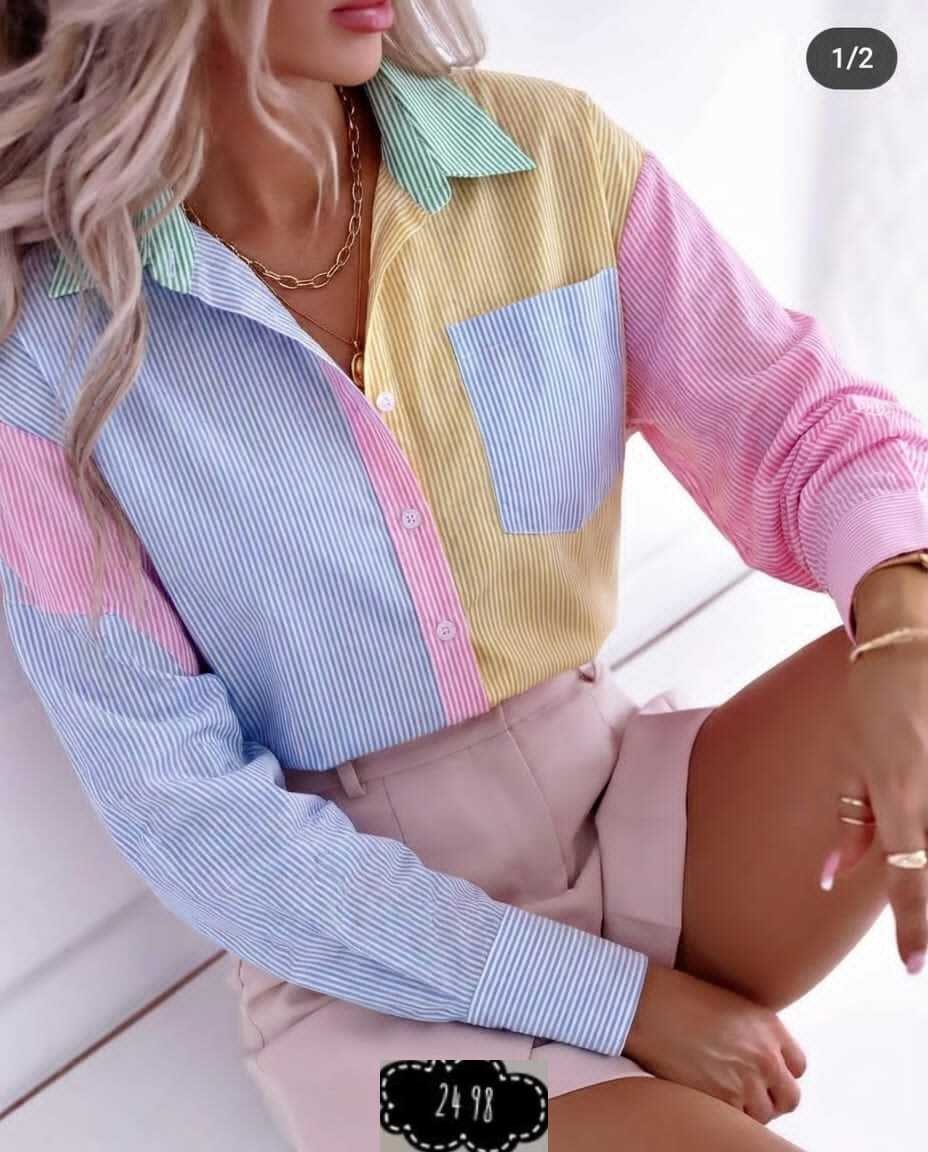 женская рубашка,рубашка пастельного цвета,повседневная рубашка,рубашка в полоску,рубашка