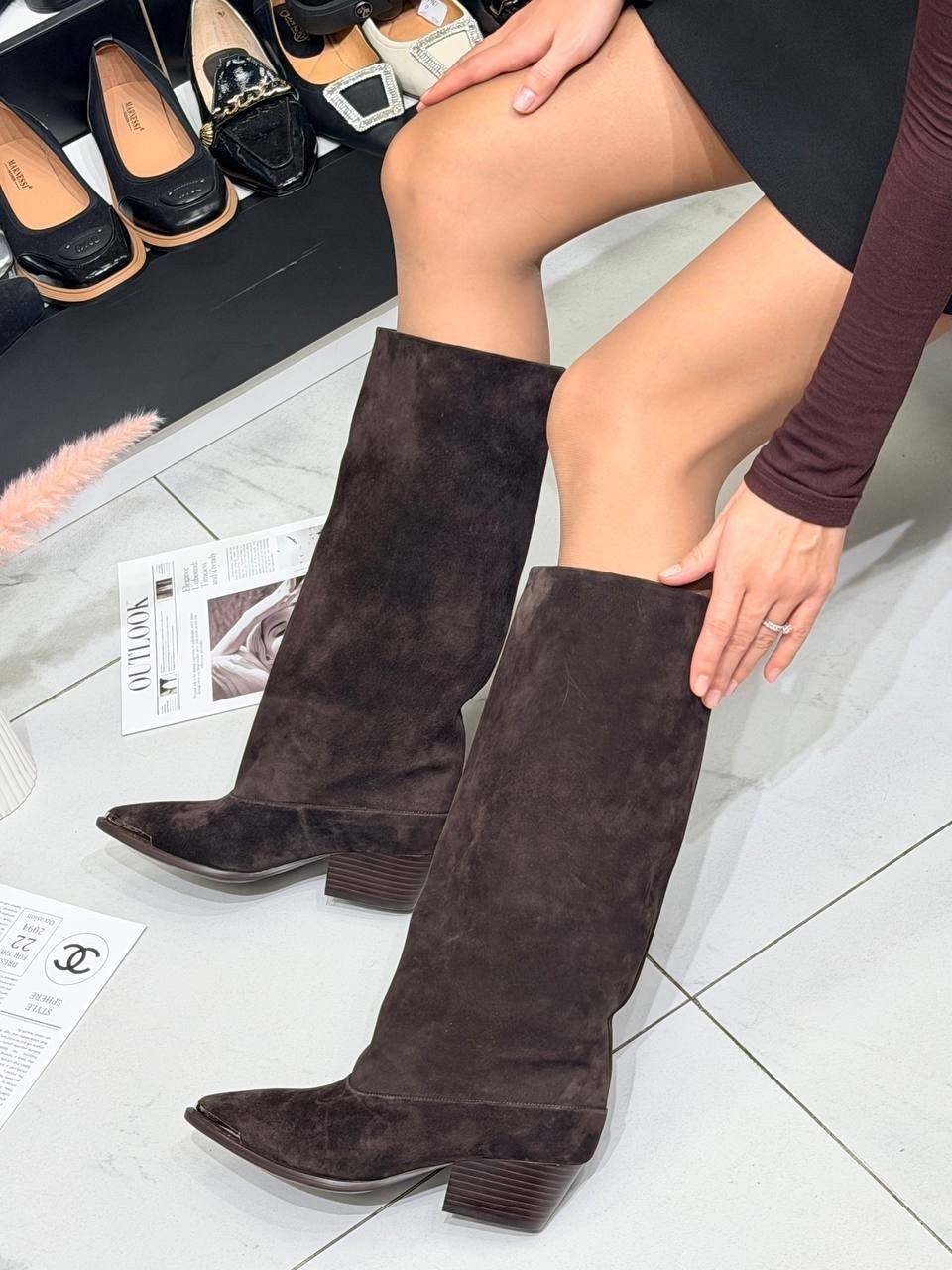 сапоги казаки высокие натуральная замша демисезонные,,сапоги казаки, шоколад, натуральная замша, деми,сапоги казаки из замши,сапоги казаки