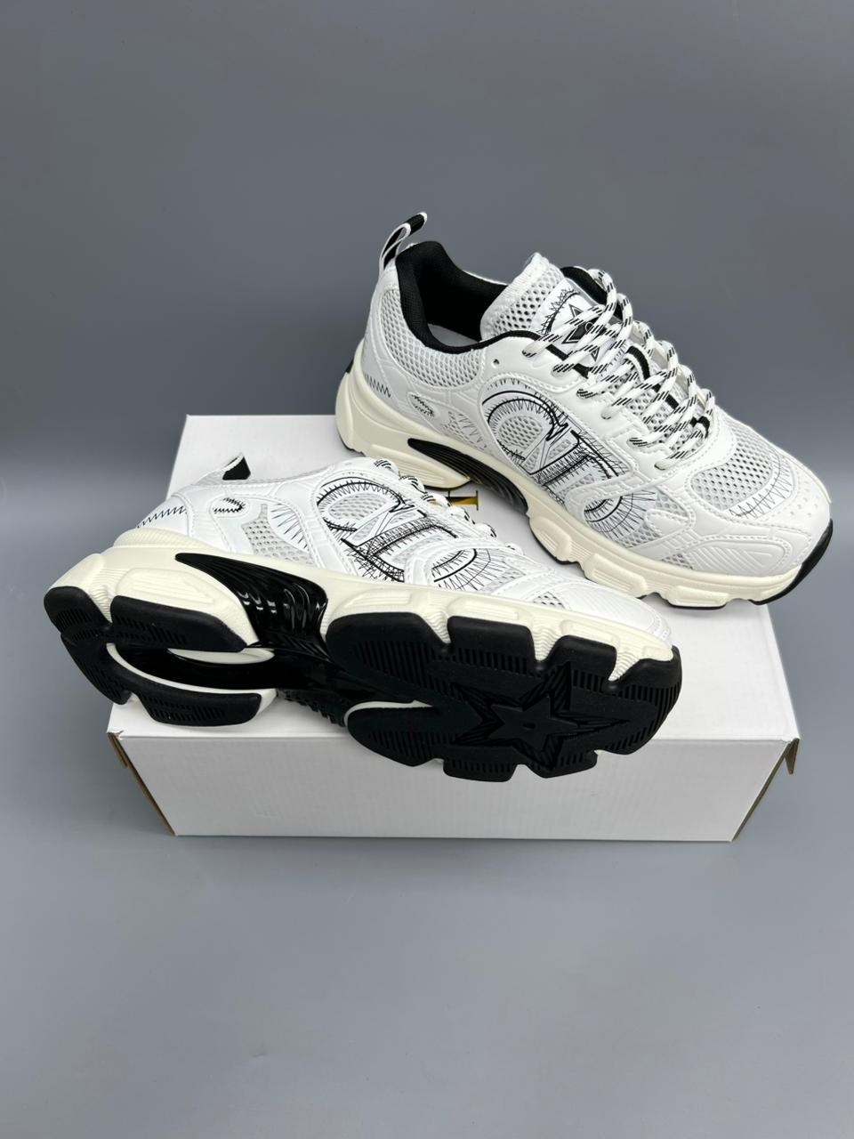 женские кроссовки dior chrono premium white grey,кроссовки dior,кроссовки christian dior,диор кроссовки,женские кроссовки