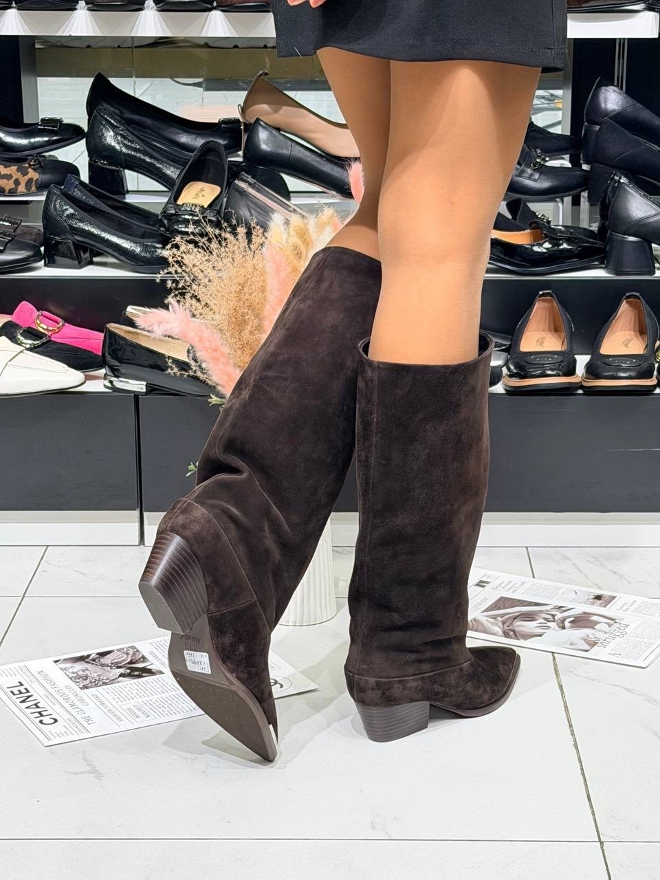 сапоги казаки высокие натуральная замша демисезонные,,сапоги казаки, шоколад, натуральная замша, деми,сапоги казаки из замши,сапоги казаки