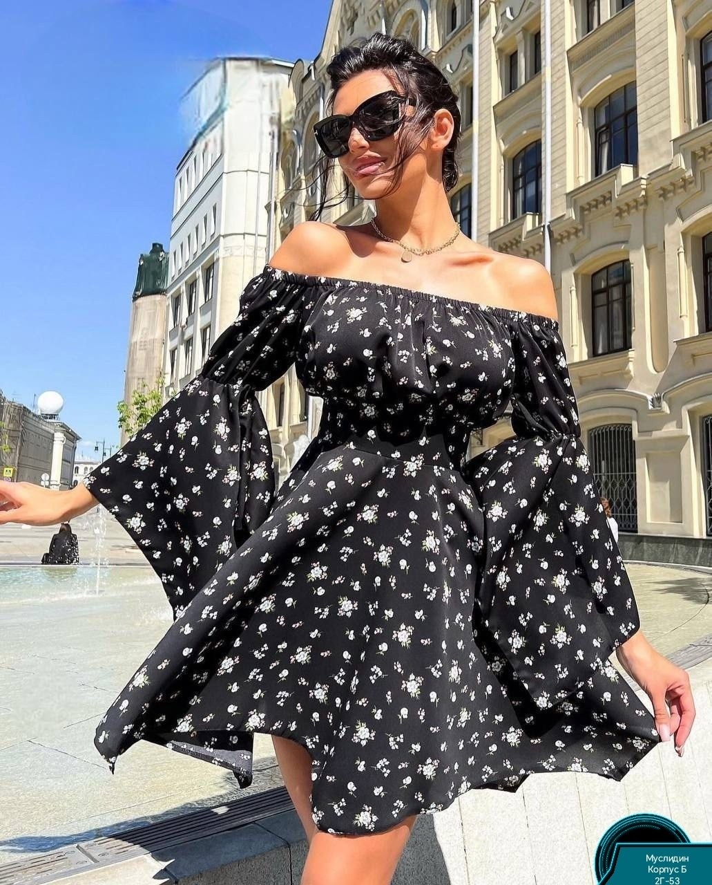 платье с воздушными рукавами,платье,летнее платье с объемными рукавами,женское летнее платье,платье прадо