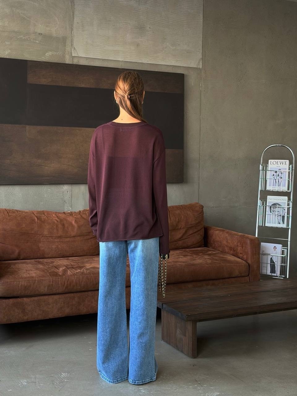 свитер с горлом оверсайз nadi bordo,кофта оверсайз,женская кофта,джемпер модный,лонгслив женская оверсайз