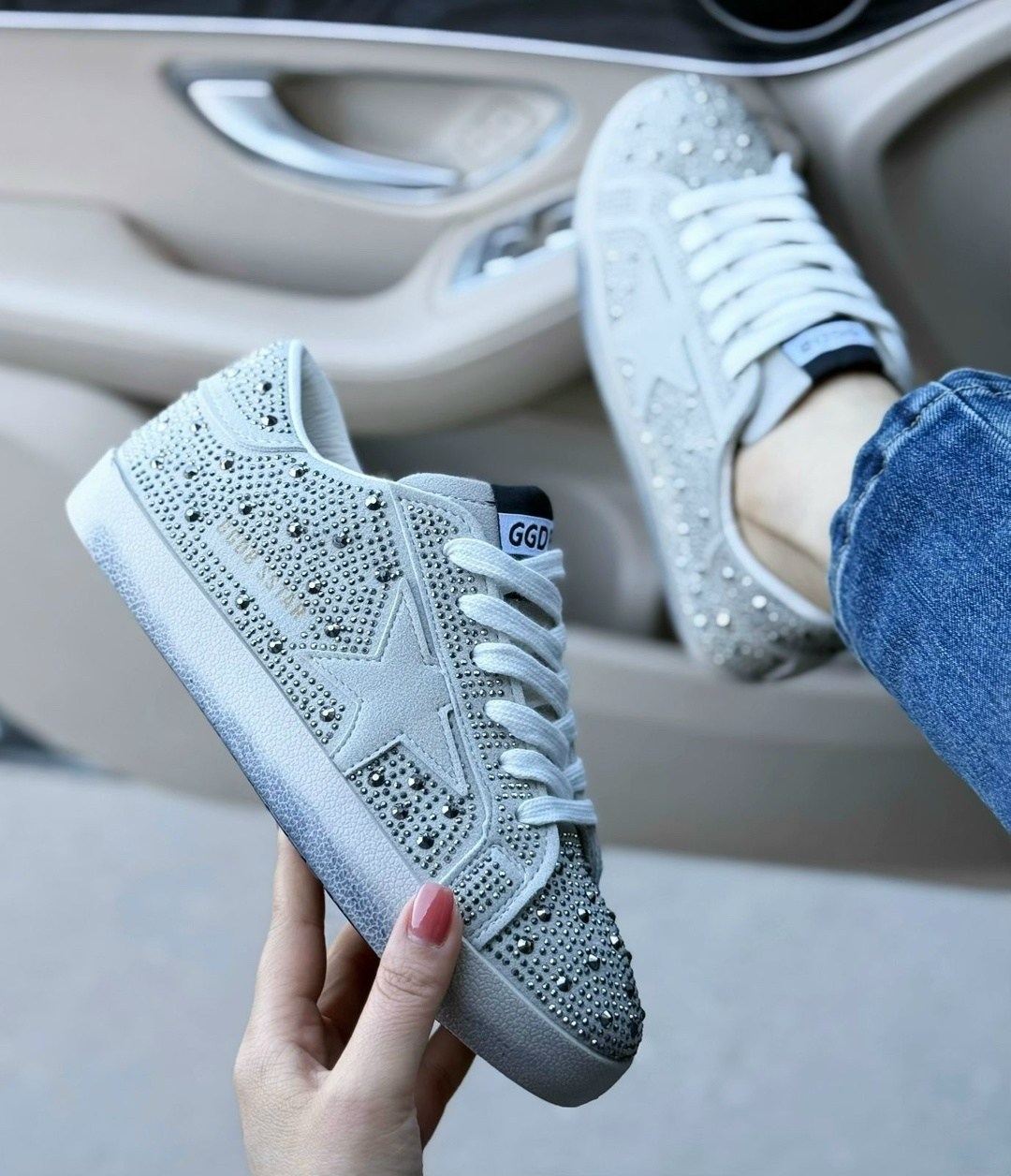 ,кеды женски,кроссовки со стразами,кеды golden goose,кеды с блестками