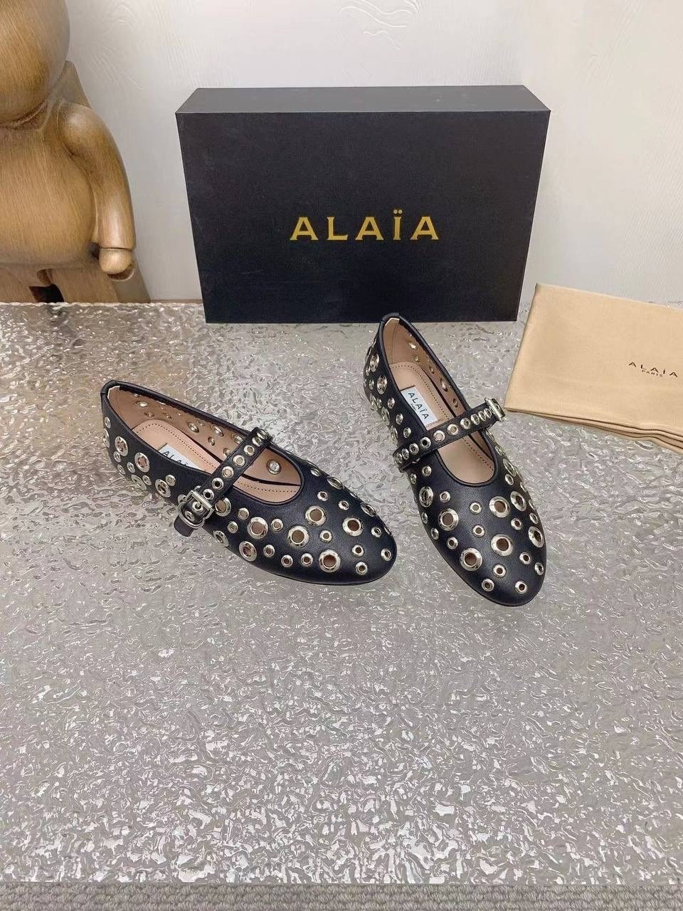 балетки alaia,,брендовые женские,туфли alaia,балетки кожаные