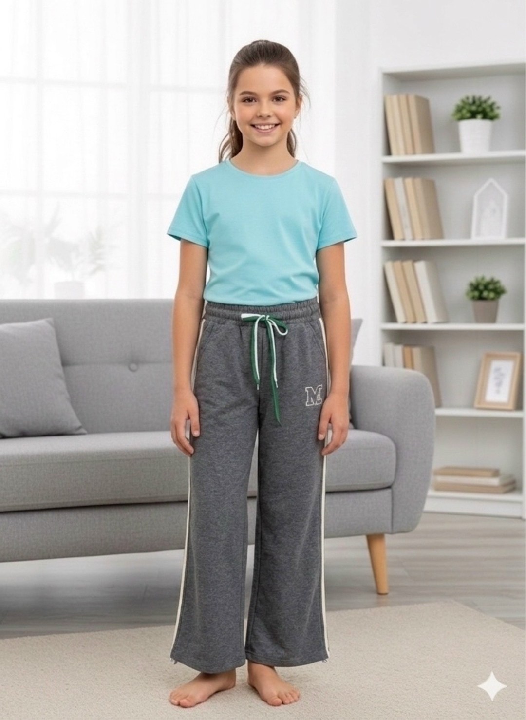 брюки палаццо для девочек,брюки для девочек,модные брюки,широкие брюки,спортивный брюки