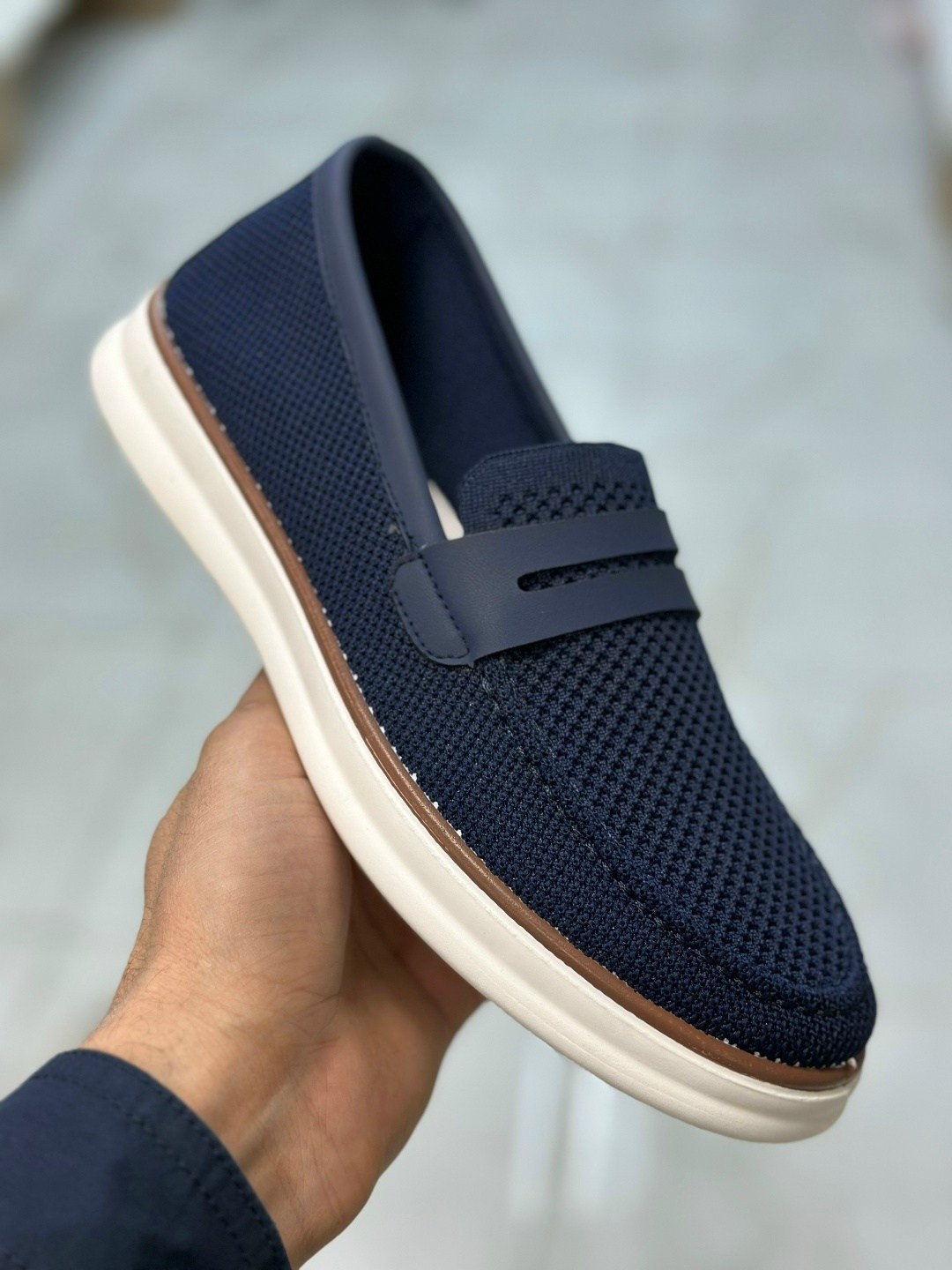 ,мокасин мужские, hender son ss-0783 navy мокасины из 100% нубука,мокасины с перфорацией,мужские слипоны