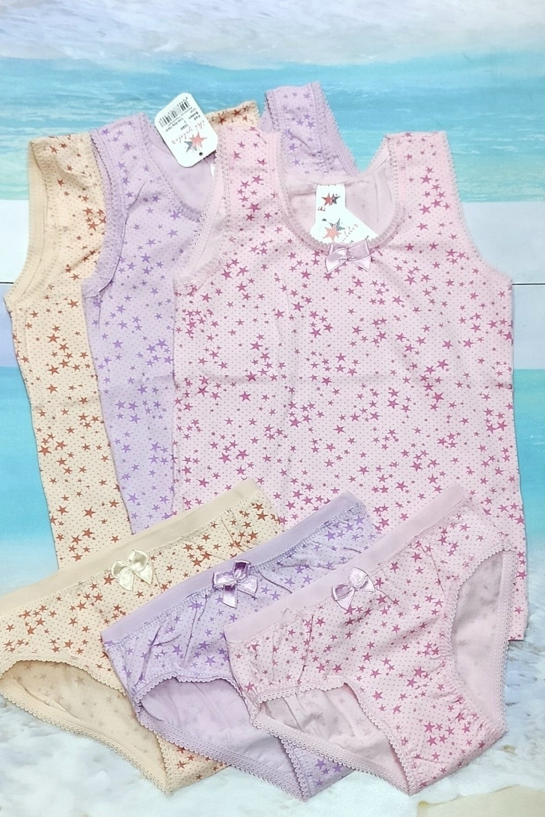 комплект маек baykar,майка для девочки baykar,комплект майка трусы для девочки,комплект маек baykar для девочек,комплект нижнего белья для девочек