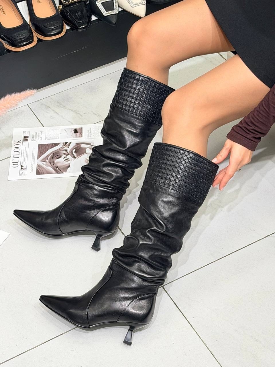 сапоги женские,сапоги женские демисезонные на высоком тонком каблуке,сапоги на высоком каблуке,сапоги на высоком каблуке женские сапоги до колена с морщинами высокие,высокие сапоги женские